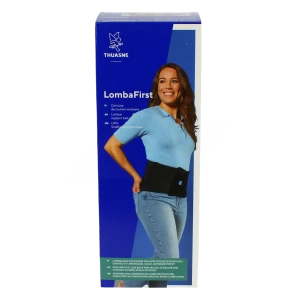 Thuasne Lombafirst Ceinture Lombaire Noir Hauteur 21cm Taille 4