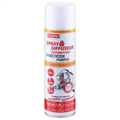 Beaphar Spray & Diffuseur Automatique Insecticide Habitat Usage Manuel & Automatique 500ml (160 M²) à LIVRON-SUR-DROME