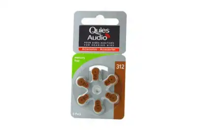 Quies Audio Pile Auditive ModÈle 312 Plq/6