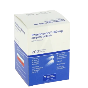 Phosphosorb 660 Mg, Comprimé Pelliculé