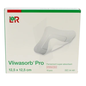 Vliwasorb Pro Pansement Stérile Super Absorbant 12,5x12,5cm B/10