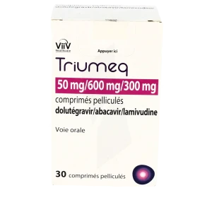 Triumeq 50 Mg/600 Mg/300 Mg, Comprimé Pelliculé