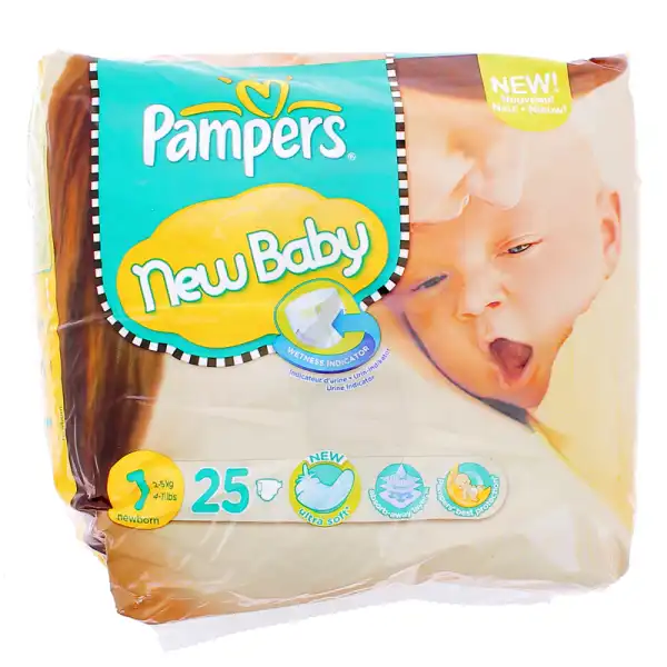 Pampers Couches New Baby Taille 1 2-5 Kg X 25
