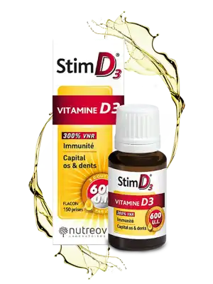 Nutreov Stim D3 Vitamine D3 Solution Buvable Fl Compte-gouttes/20ml à Hyères