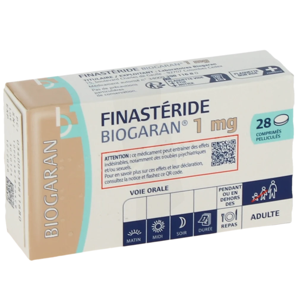 Finasteride Biogaran 1 Mg, Comprimé Pelliculé