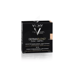 Vichy Dermablend Covermatte Fond De Teint Poudre Compacte Teinte N°25 Nude 9,5g