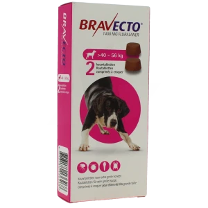 Bravecto 1400 Mg Comprimes A Croquer Pour Chiens De Tres Grande Taille (>40-56 Kg), Comprimé à Croquer
