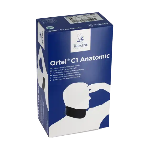 Thuasne Ortel C1 Anatomic - Collier Cervical Avec Housse - Marine 11cm T2