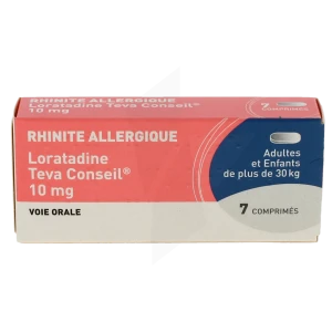 Loratadine Teva Conseil 10 Mg, Comprimé