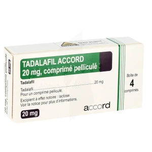 Tadalafil Accord 20 Mg, Comprimé Pelliculé
