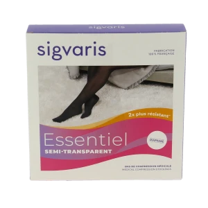 Sigvaris Essentiel Semi-transparent Bas Auto-fixants  Femme Classe 2 Dune Large Normal