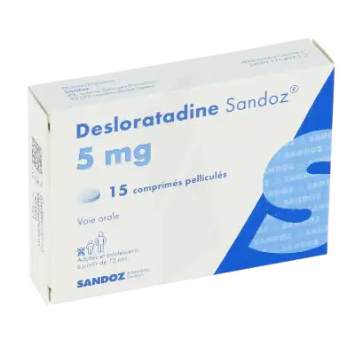 Desloratadine Sandoz 5 Mg, Comprimé Pelliculé à MERINCHAL