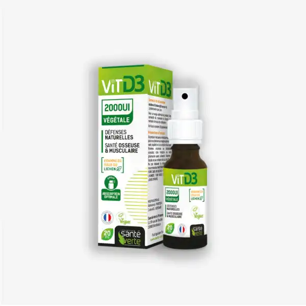 Santé Verte Vitamine D3 Végétale 2000 Ui Solution Buvable Spray/20ml