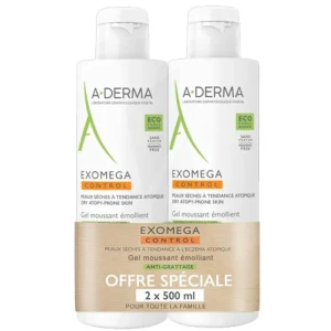 Aderma Exomega Control Gel Moussant émollient Anti-grattage 2fl/500ml