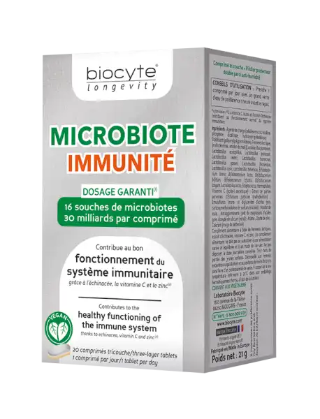 Biocyte Microbiote Immunité Comprimés B/20