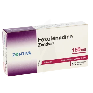 Fexofenadine Zentiva 180 Mg, Comprimé Pelliculé