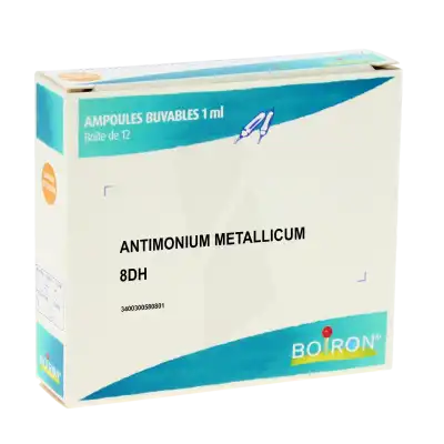 Boiron Antimonium Metallicum 8dh Solution Buvable En Ampoules Boîte De 12 Ampoules à La-Valette-du-Var