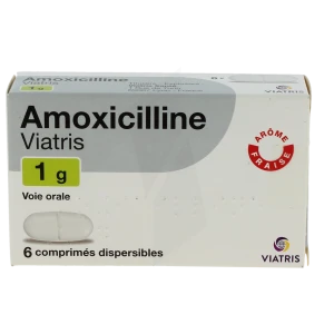 Amoxicilline Viatris 1 G, Comprimé Dispersible