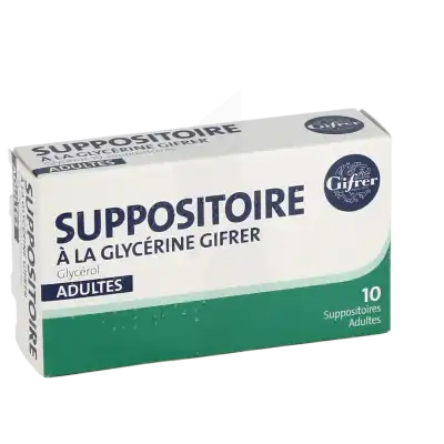 SUPPOSITOIRE A LA GLYCERINE GIFRER ADULTES, suppositoire