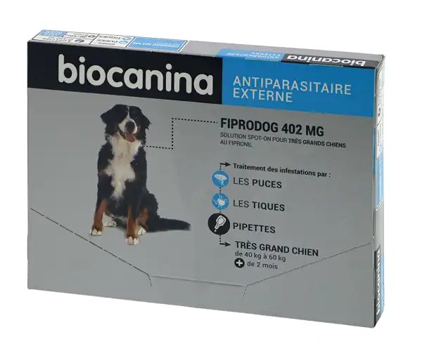 Biocanina Fiprodog 402mg Solution Pour Spot-on 3 Pipettes/4,02ml