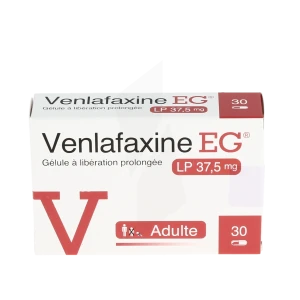 Venlafaxine Eg Labo Lp 37,5 Mg, Gélule à Libération Prolongée