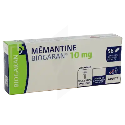 MEMANTINE BIOGARAN 10 mg, comprimé pelliculé sécable