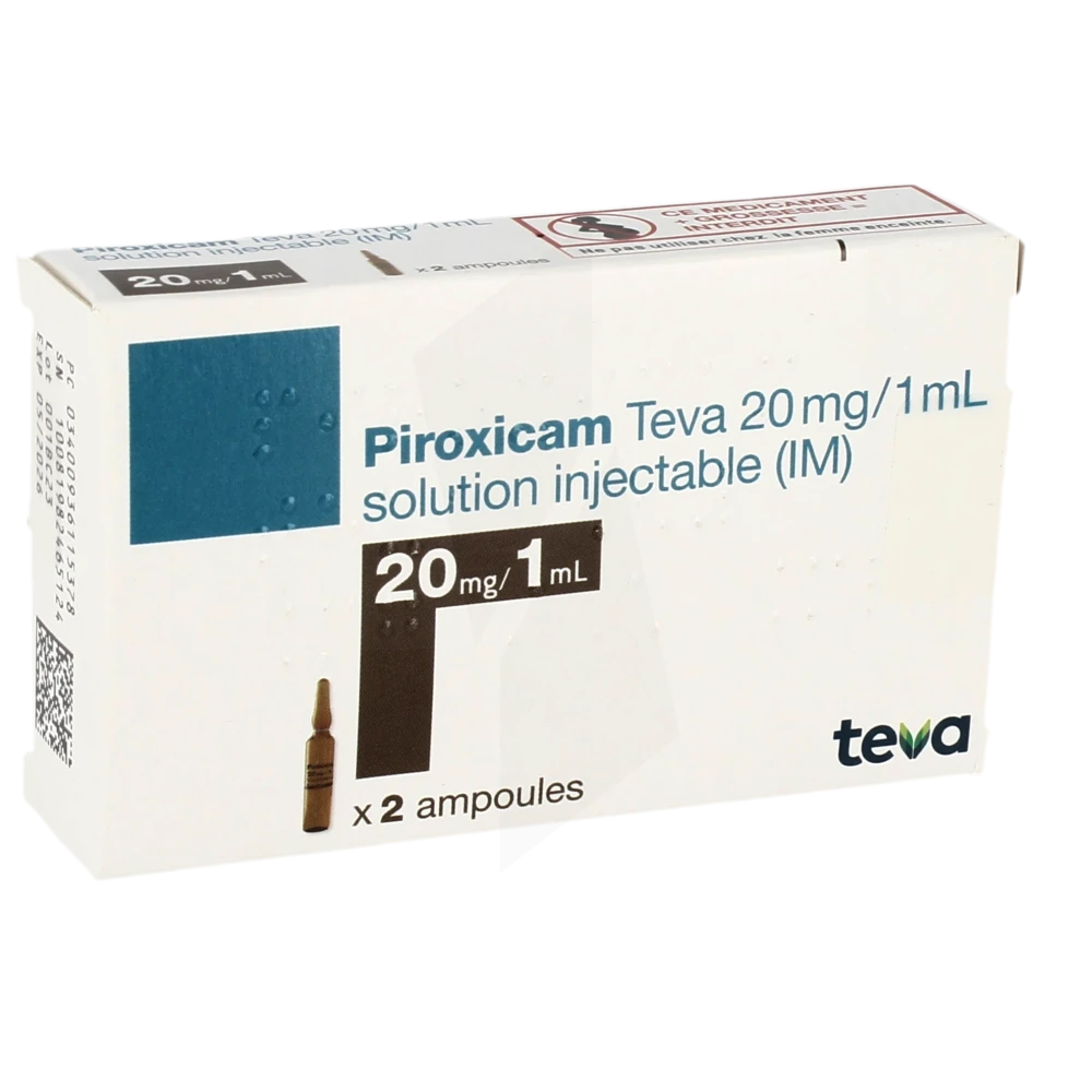 Piroxicam Teva 20 Mg/1 Ml, Solution Injectable (im)