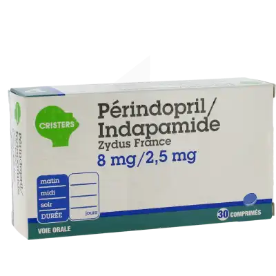 PERINDOPRIL/INDAPAMIDE ZYDUS FRANCE 8 mg/2,5 mg, comprimé