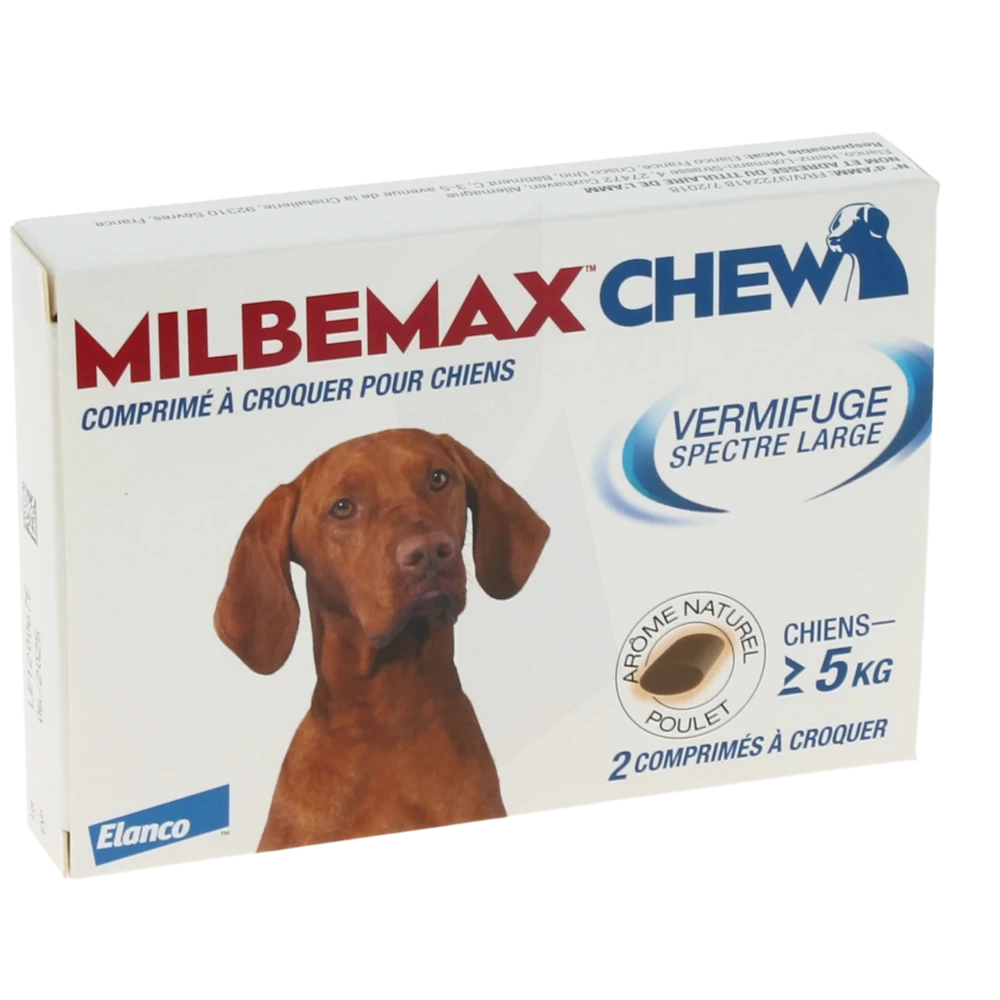 Milbemax Chew 12,5 Mg/125 Mg Comprimes A Croquer Pour Chiens, Comprimé à Croquer