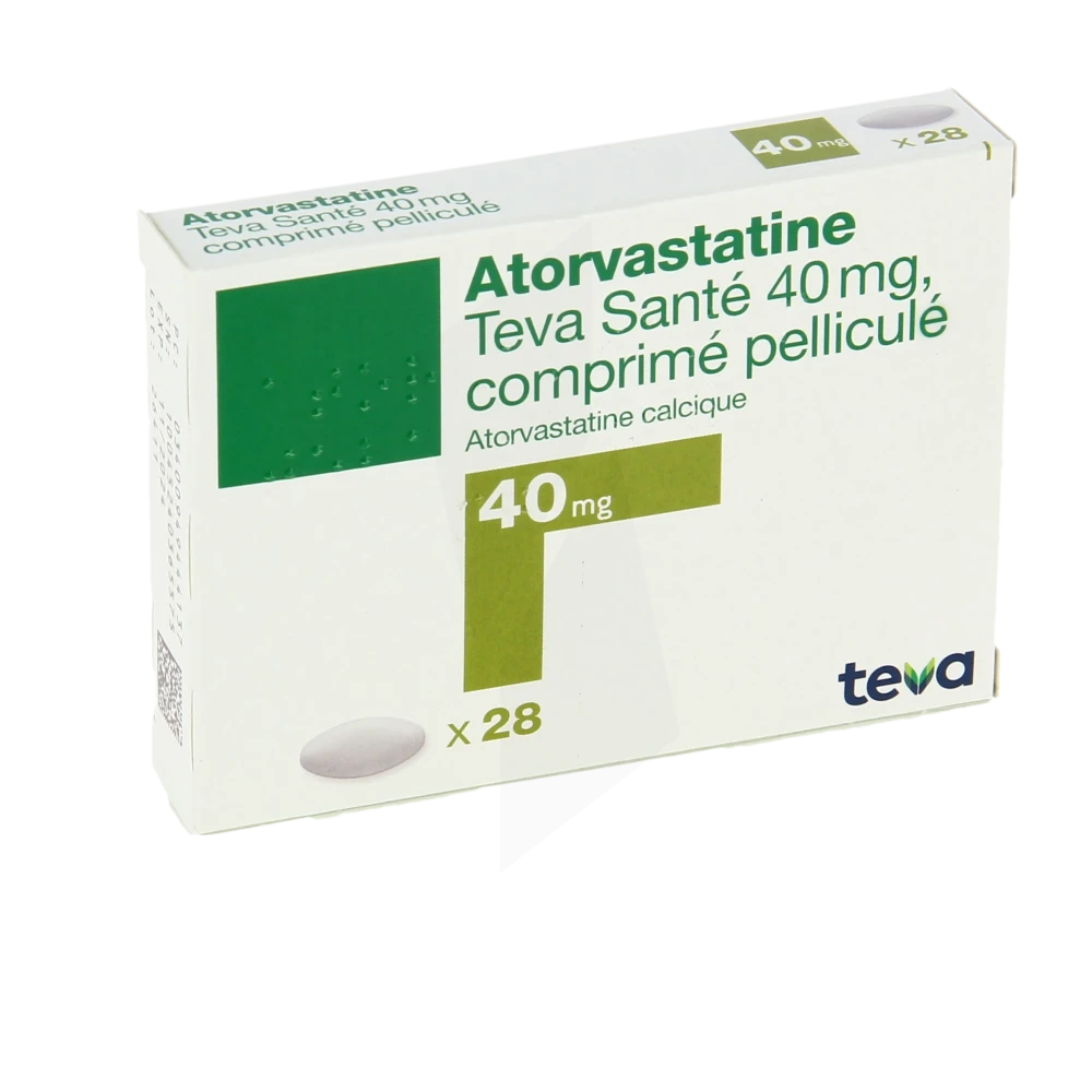 Atorvastatine Teva Sante 40 Mg, Comprimé Pelliculé