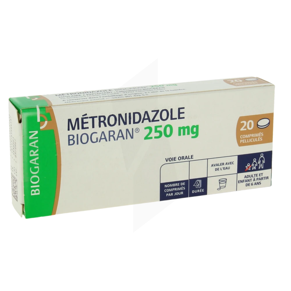 Metronidazole Biogaran 250 Mg, Comprimé Pelliculé