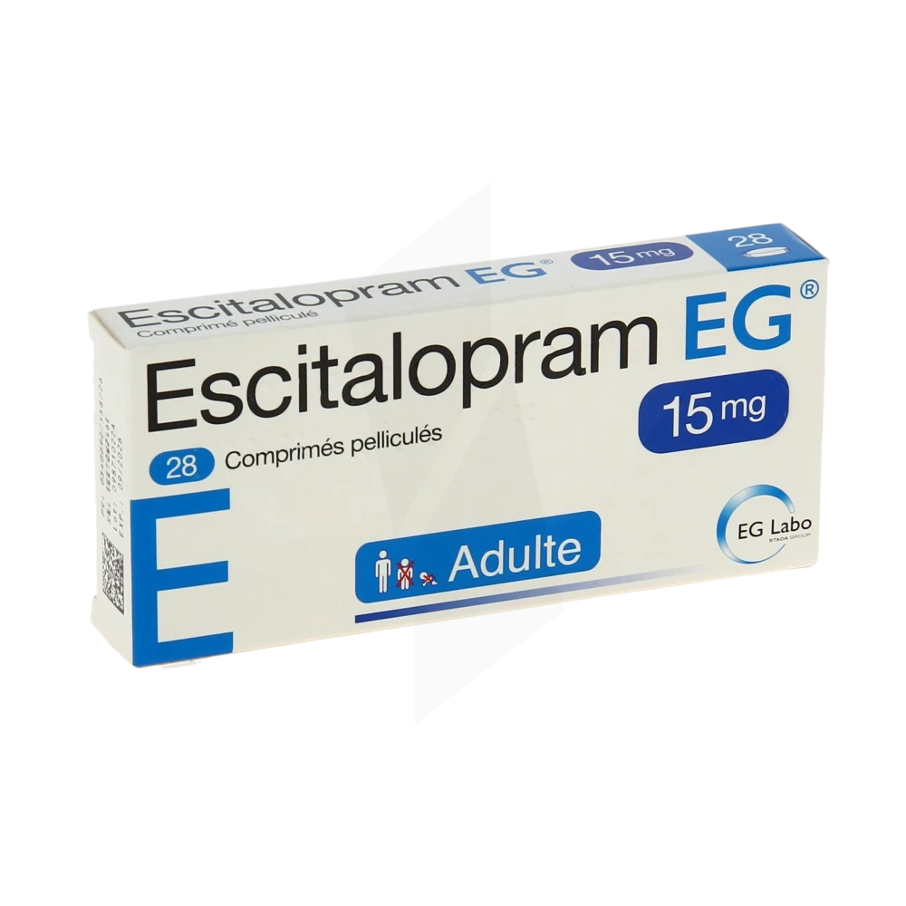 Escitalopram Eg 15 Mg, Comprimé Pelliculé