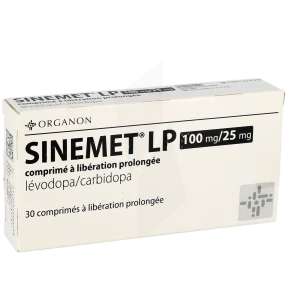 Sinemet Lp 100 Mg/25 Mg, Comprimé à Libération Prolongée
