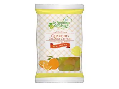 Le Pastillage Officinal Sans Sucre Pastille Quartier Orange Citron Sachet/80g à Muret