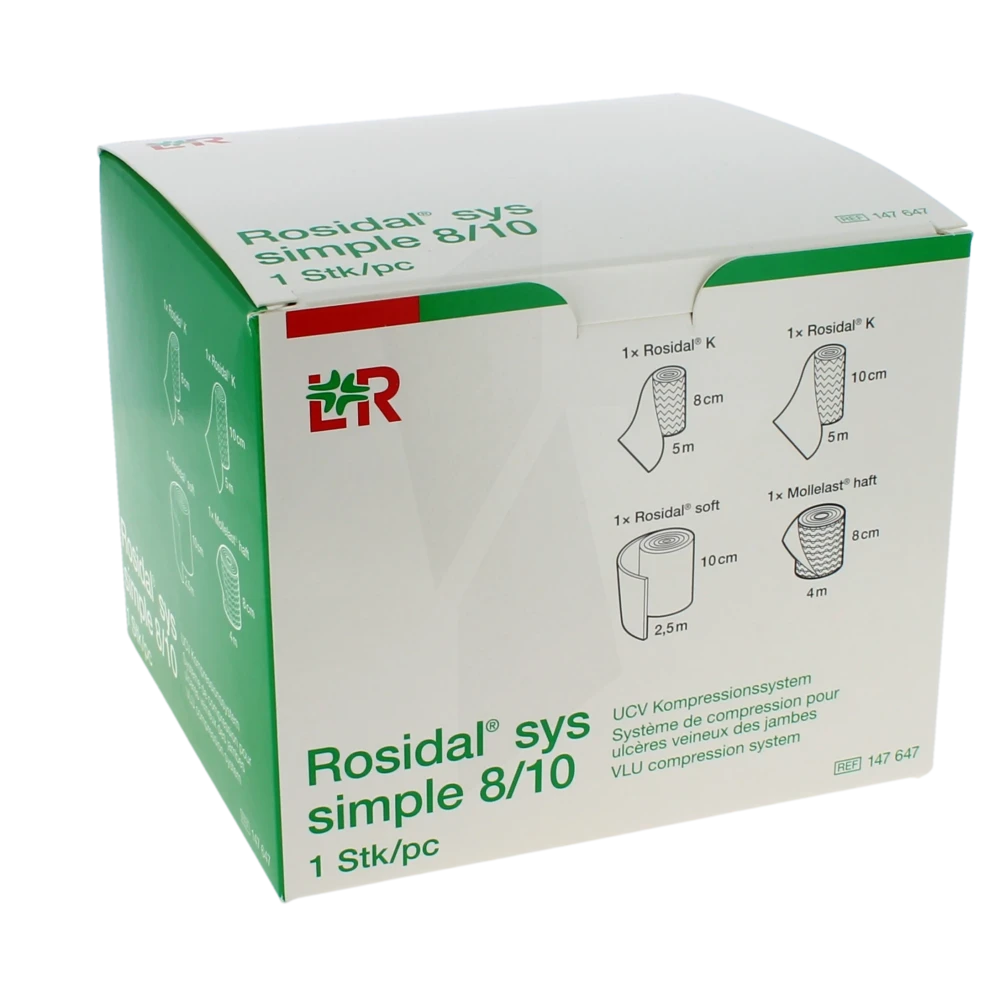 Rosidal Sys Simple Kit Compression Veineuse 8+10cmx5m