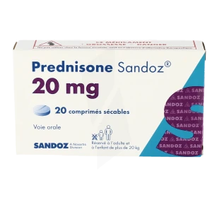 Prednisone Sandoz 20 Mg, Comprimé Sécable