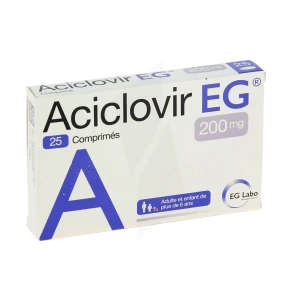 Aciclovir Eg 200 Mg, Comprimé