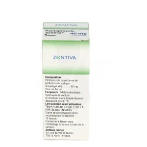 Pantoprazole Zentiva 40 Mg, Poudre Pour Solution Injectable