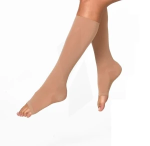 Veinax Microtrans Classe 2 Mi-bas Pied Ouvert Beige Des îles Taille 2 Long
