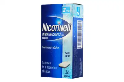 Nicotinell Menthe Fraicheur 2 Mg Sans Sucre, Gomme à Mâcher Médicamenteuse à Forbach