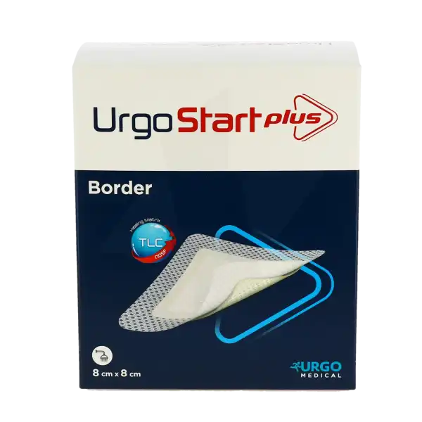 Urgostart Plus Border Pans Hydrocellulaire AdhÉsif 8x8cm B/16