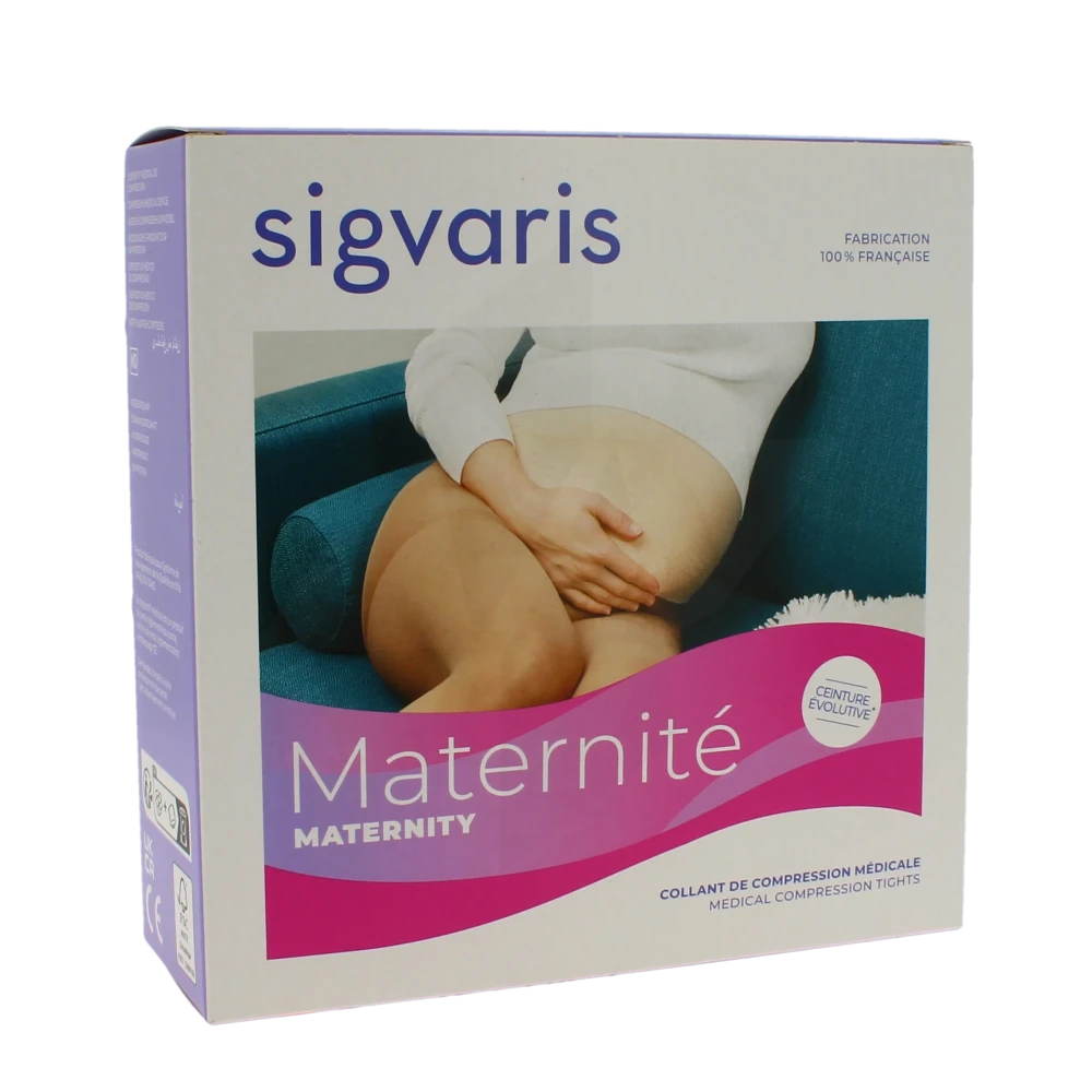 Sigvaris Maternité Collant Maternité Opaque Classe 2 Femme Noir Normal M