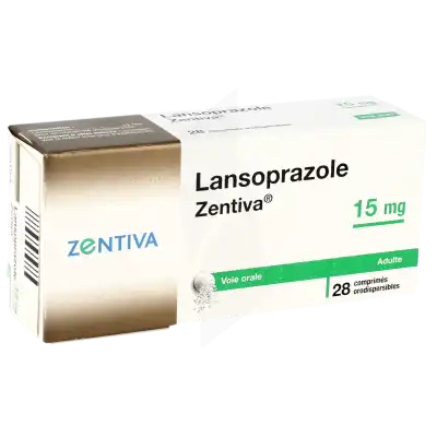LANSOPRAZOLE ZENTIVA 15 mg, comprimé orodispersible