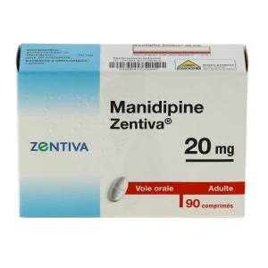 Manidipine Zentiva 20 Mg, Comprimé