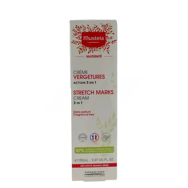 Mustela Crème Vergetures Sans Parfum 150 Ml