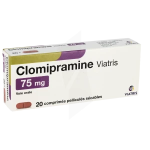 Clomipramine Viatris 75 Mg, Comprimé Pelliculé Sécable