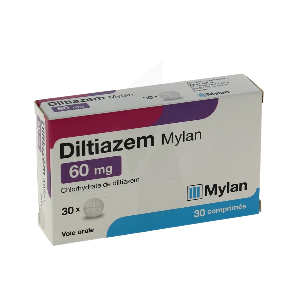 Chlorhydrate De Diltiazem Viatris 60 Mg, Comprimé