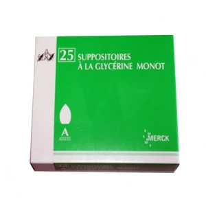 Suppositoires A La Glycerine Monot Suppos Adulte Sach/25