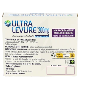 Ultra-levure 200 Mg, Gélule