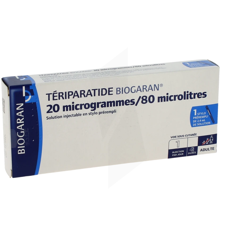 Teriparatide Biogaran 20 Microgrammes/80 Microlitres, Solution Injectable En Stylo Prérempli